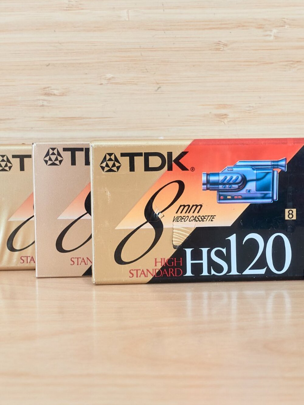 Lot of 3 TDK HS120 8mm Video Cassettes P6-120HS Vintage Camcorder Tapes